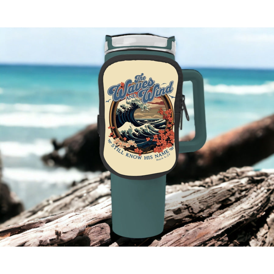 The Waves And Wind Zippered Pouch/Bag For 40oz Tumbler Tumbler