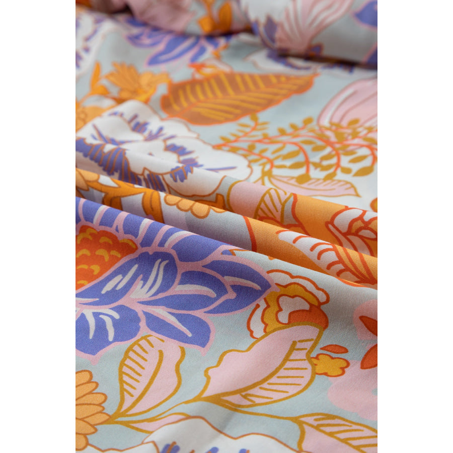 Tied Printed Grecian Sleeveless Maxi Dress Apparel and Accessories