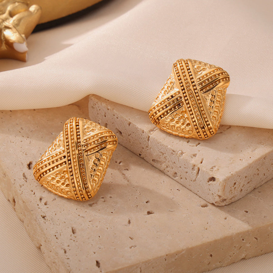 Titanium Steel Geometric Shape Earrings Apparel and Accessories
