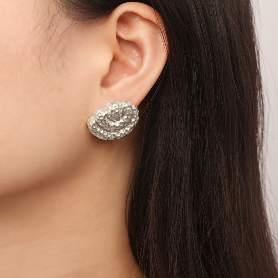 Titanium Steel Geometric Shape Earrings Silver / One Size Apparel and Accessories