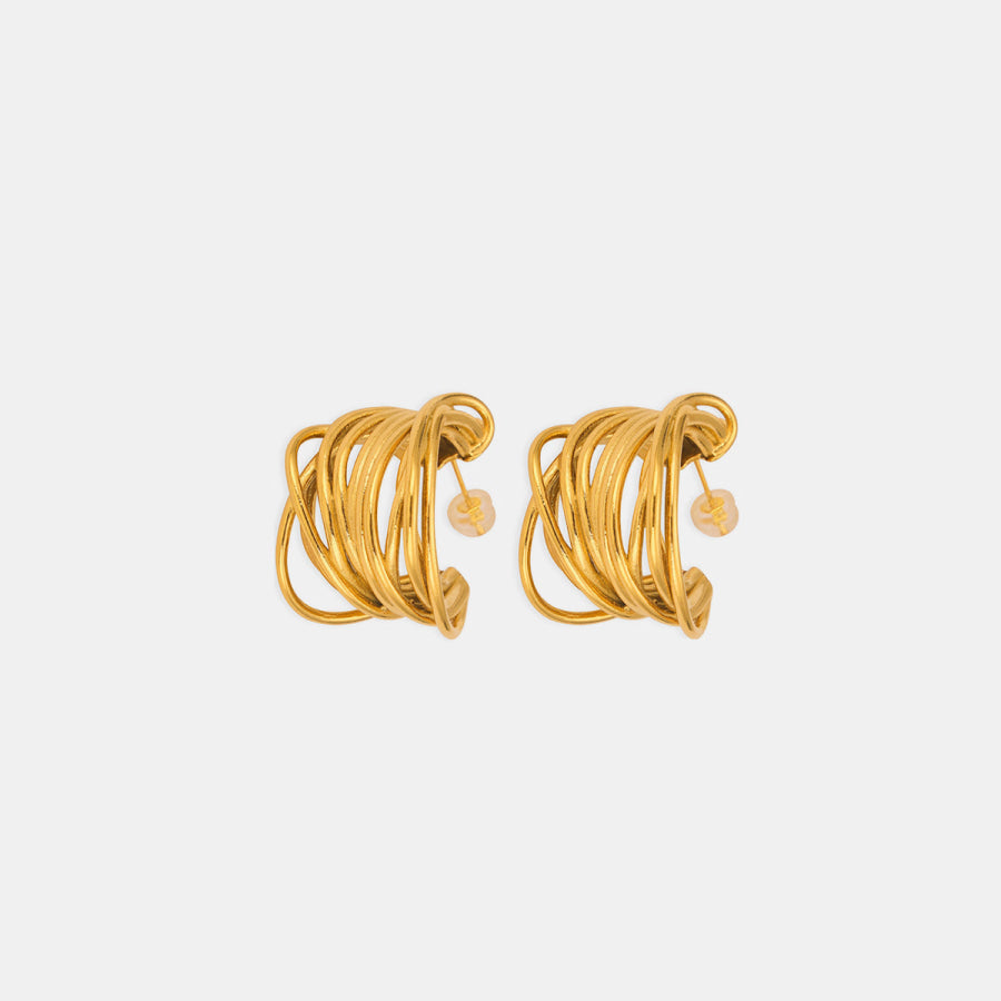 Titanium Steel Geometric Shape Earrings Style A / One Size Apparel and Accessories
