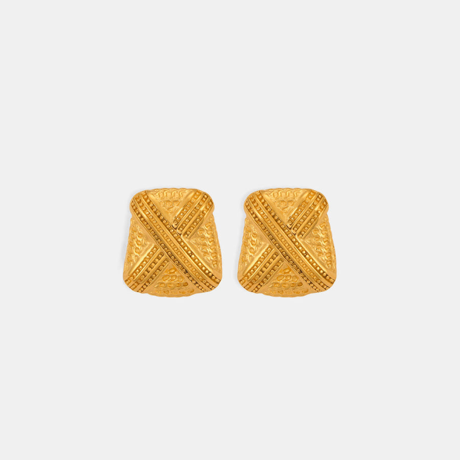 Titanium Steel Geometric Shape Earrings Style C / One Size Apparel and Accessories