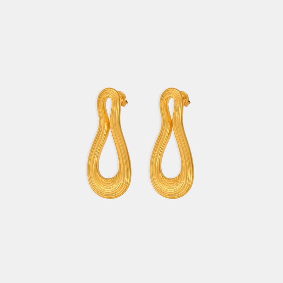 Titanium Steel Geometric Shape Earrings Style D / One Size Apparel and Accessories