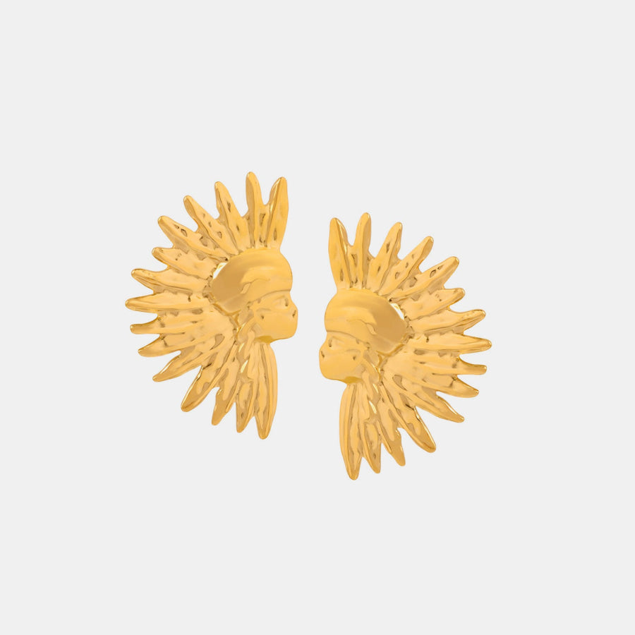 Titanium Steel Gold - Plated Earrings Gold / One Size Apparel and Accessories