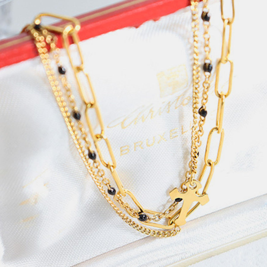 Titanium Steel Three - Layered Bracelet Apparel and Accessories