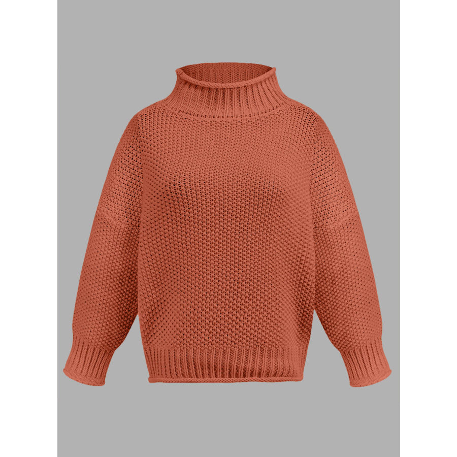 Turtleneck Long Sleeve Sweater Apparel and Accessories