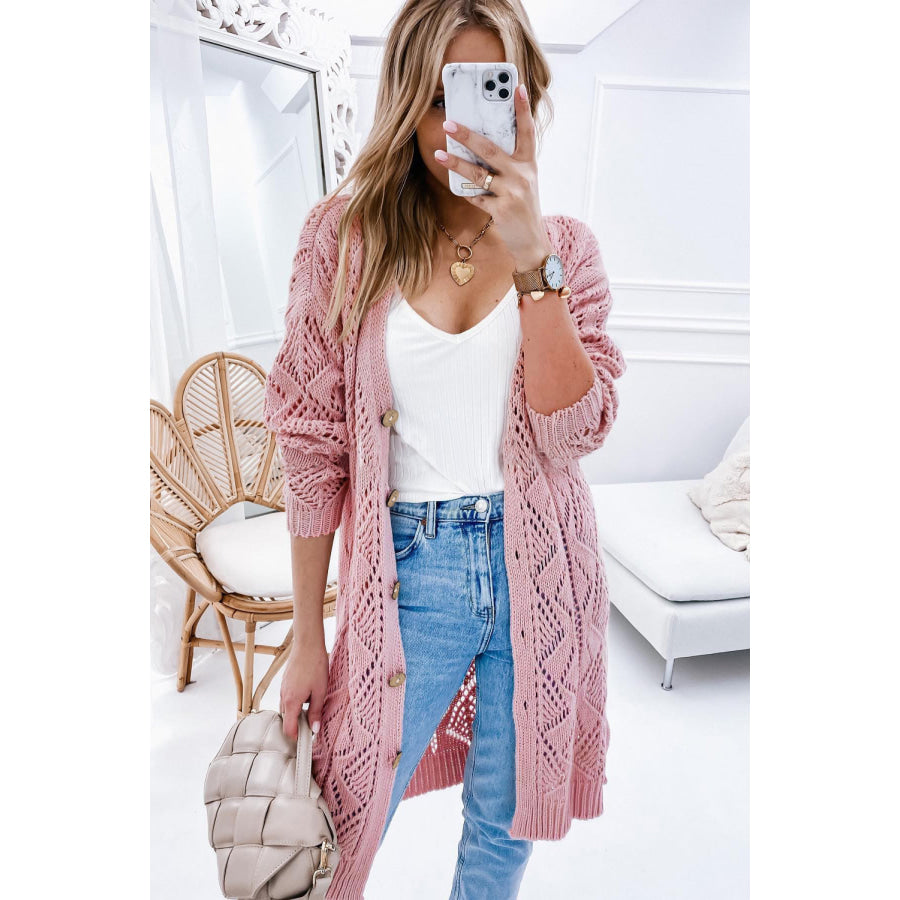 V-Neck Long Sleeve Cardigan