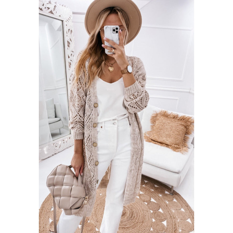 V-Neck Long Sleeve Cardigan