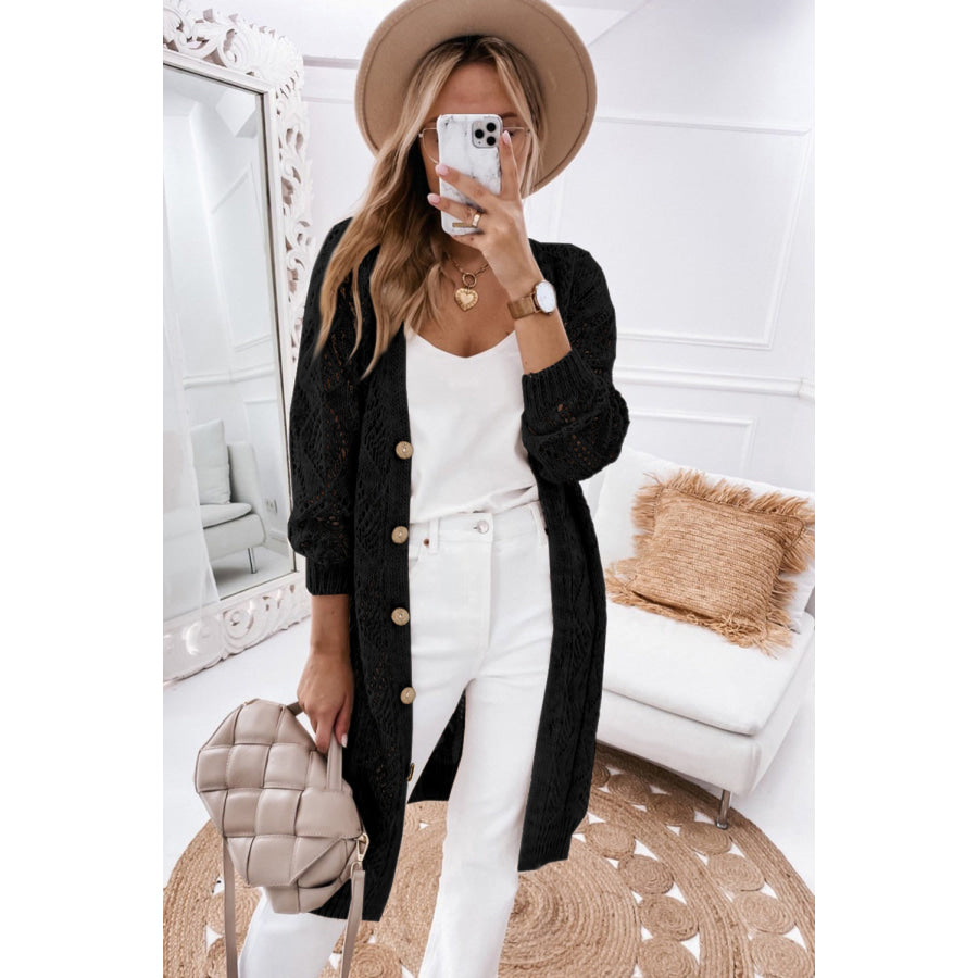 V-Neck Long Sleeve Cardigan