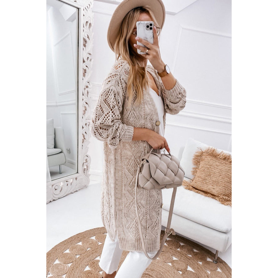 V-Neck Long Sleeve Cardigan