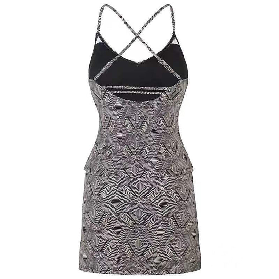V - Neck Spaghetti Strap Top and Skirt Swim Set Apparel Accessories