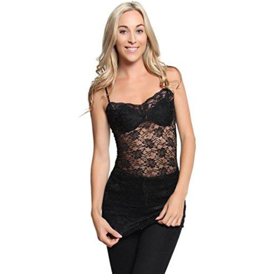 NEW! V-Neckline Floral Lace Adjustable Strap Cami Camisole