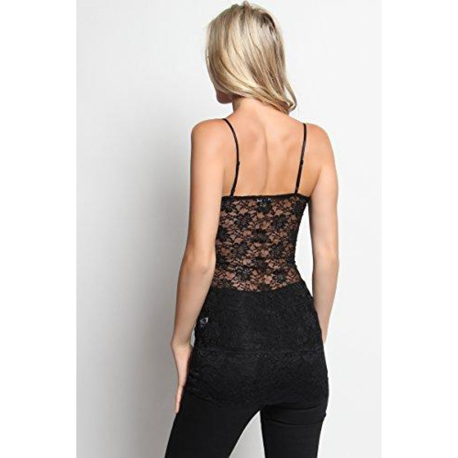 NEW! V-Neckline Floral Lace Adjustable Strap Cami Camisole