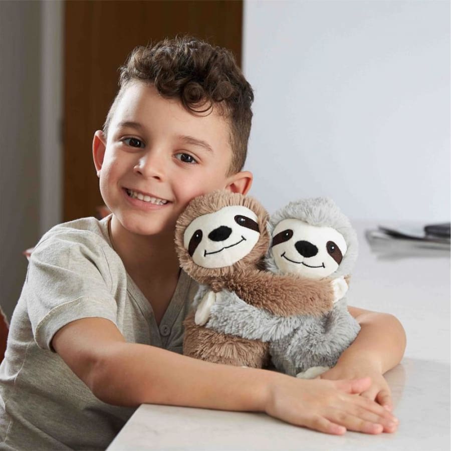 Warmies Hugs 9 / 23cm - Plush Animals filled with Flaxseed and French Lavender - Sloth Hugs Sloth Hugs Accessories