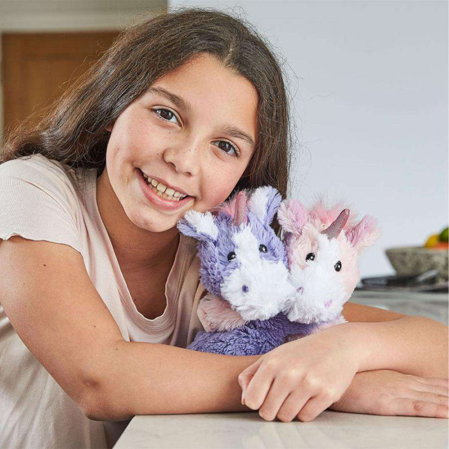 Warmies Hugs 9 / 23cm - Plush Animals filled with Flaxseed and French Lavender - Unicorn Hugs Unicorn Hugs Accessories