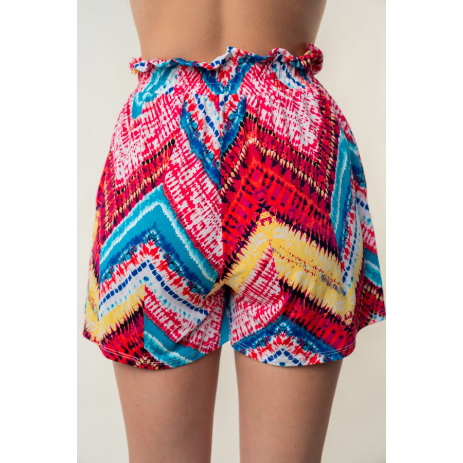 White Birch High Waisted Printed Shorts Apparel and Accessories