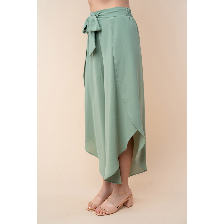 White Birch High Waisted Woven Pants Apparel and Accessories