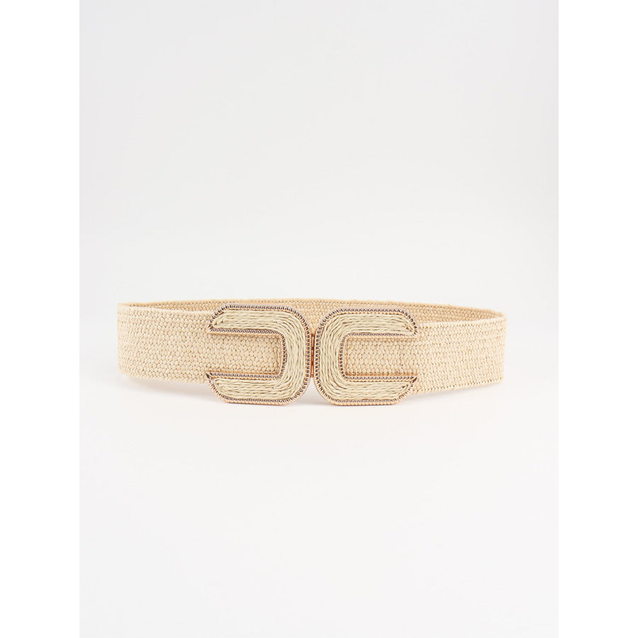 Wide Braid Belt Cream / One Size
