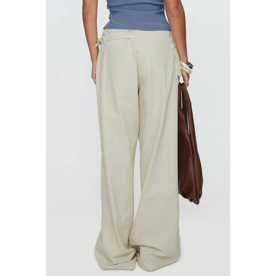 Wide Leg Jeans with Pockets Apparel and Accessories