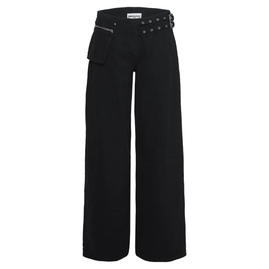 Wide Leg Jeans with Pockets Apparel and Accessories