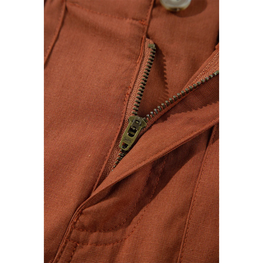 Wide Leg Pants with Pockets Apparel and Accessories