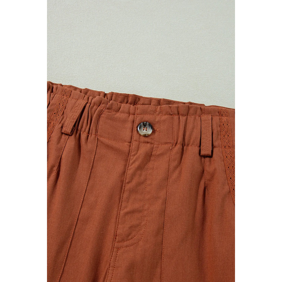 Wide Leg Pants with Pockets Apparel and Accessories