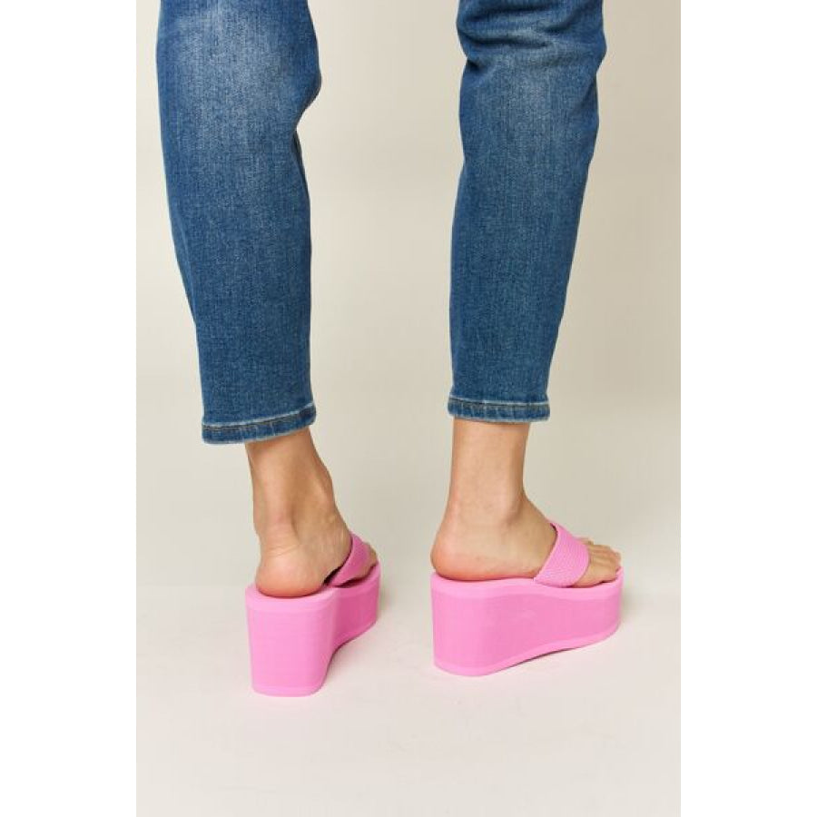 WILD DIVA Open Toe Platform Wedge Sandals Apparel and Accessories