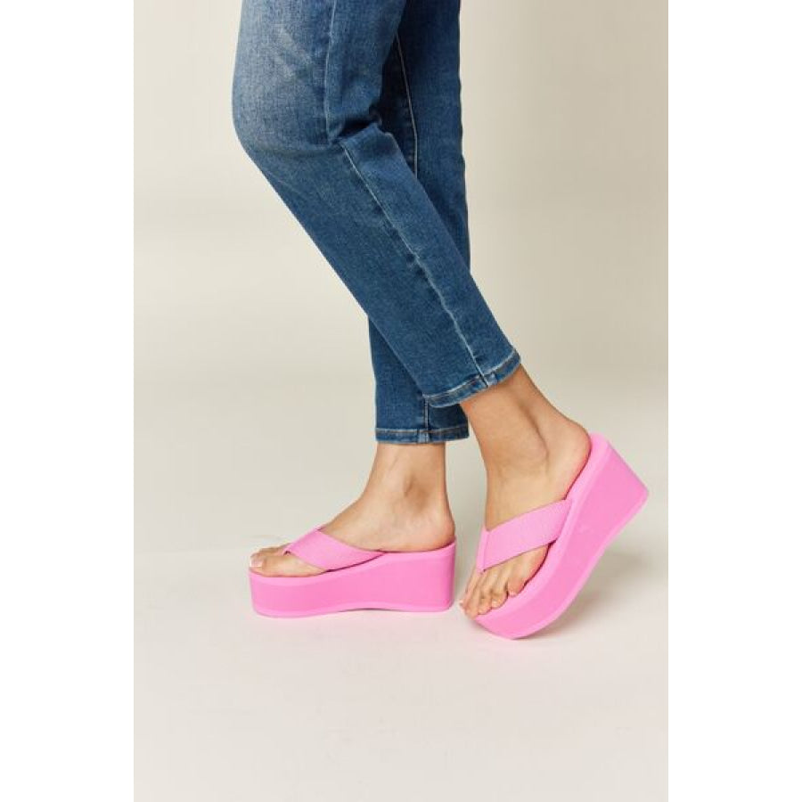 WILD DIVA Open Toe Platform Wedge Sandals Apparel and Accessories