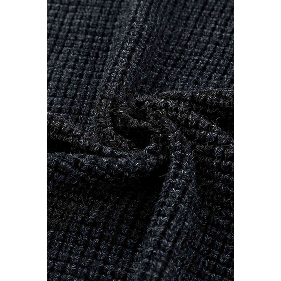 Woven Right Heathered Open Front Longline Cardigan