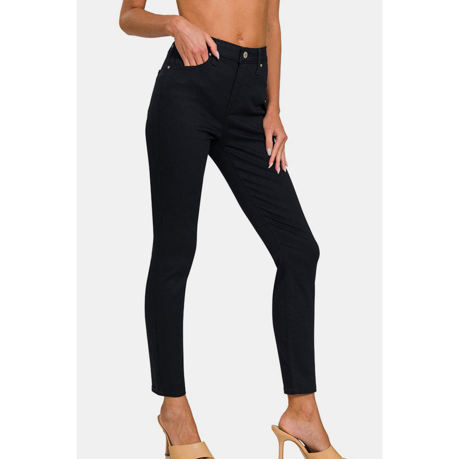 Zenana Full Size High - Rise Skinny Jeans Black / S Apparel and Accessories