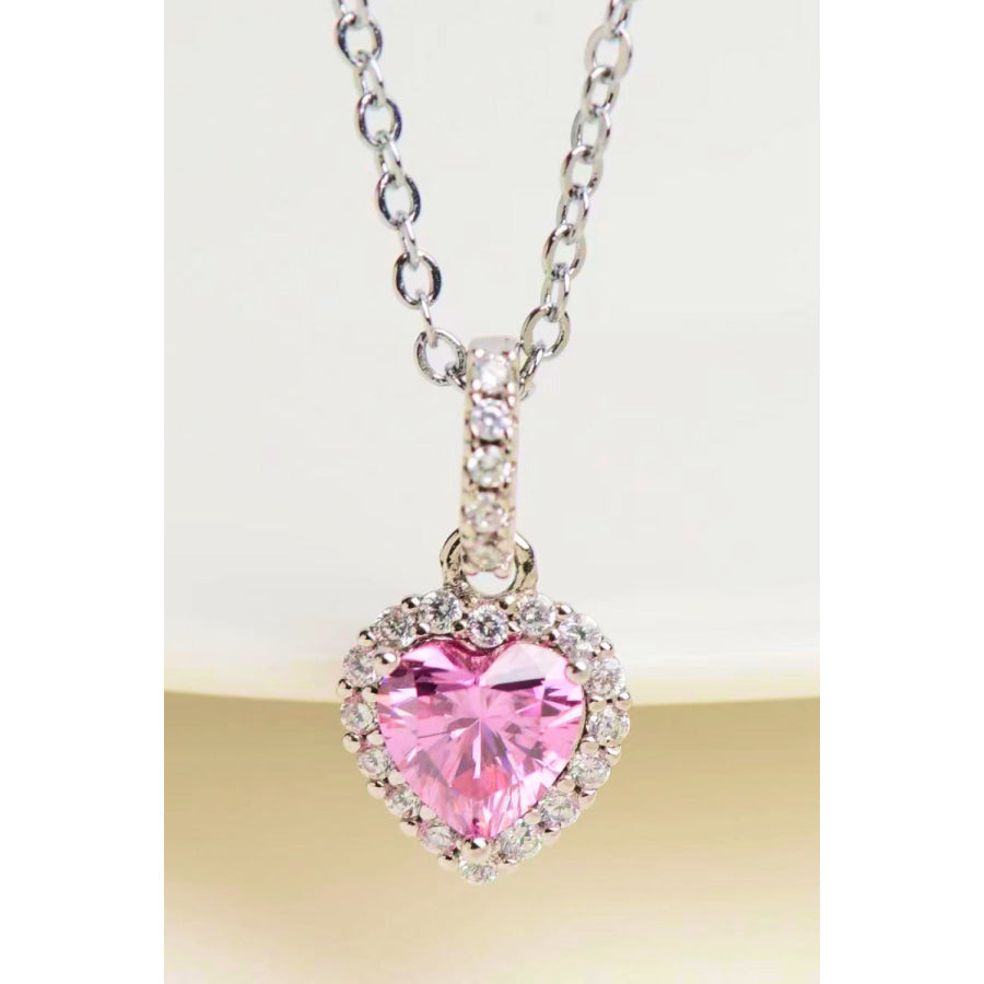 1 Carat Moissanite Heart Pendant Necklace Heart / One Size