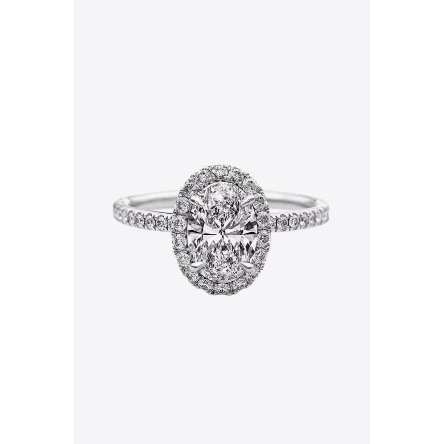 2 Carat Moissanite 18k Platinum-Plated Ring