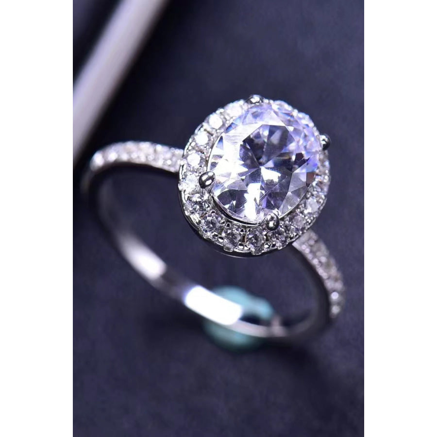 2 Carat Moissanite 18k Platinum-Plated Ring