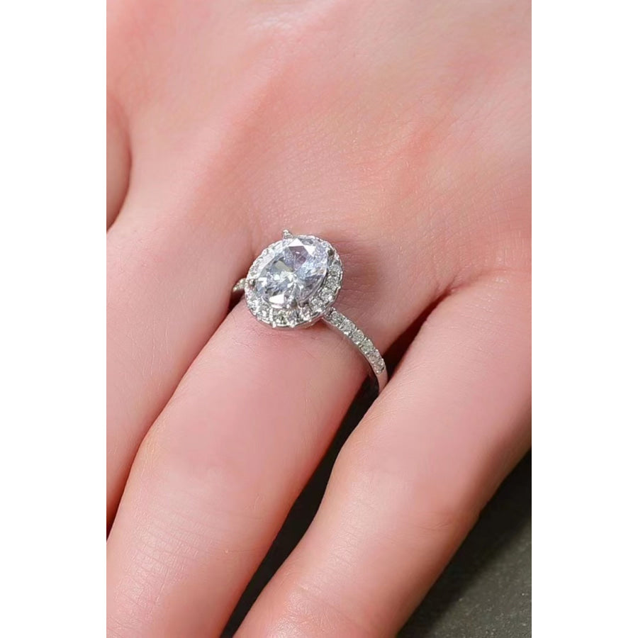 2 Carat Moissanite 18k Platinum-Plated Ring