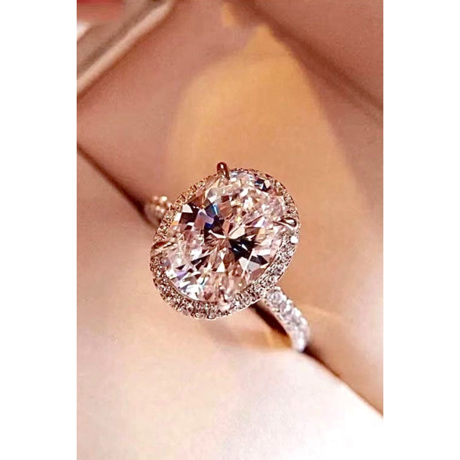2 Carat Moissanite 18k Platinum-Plated Ring