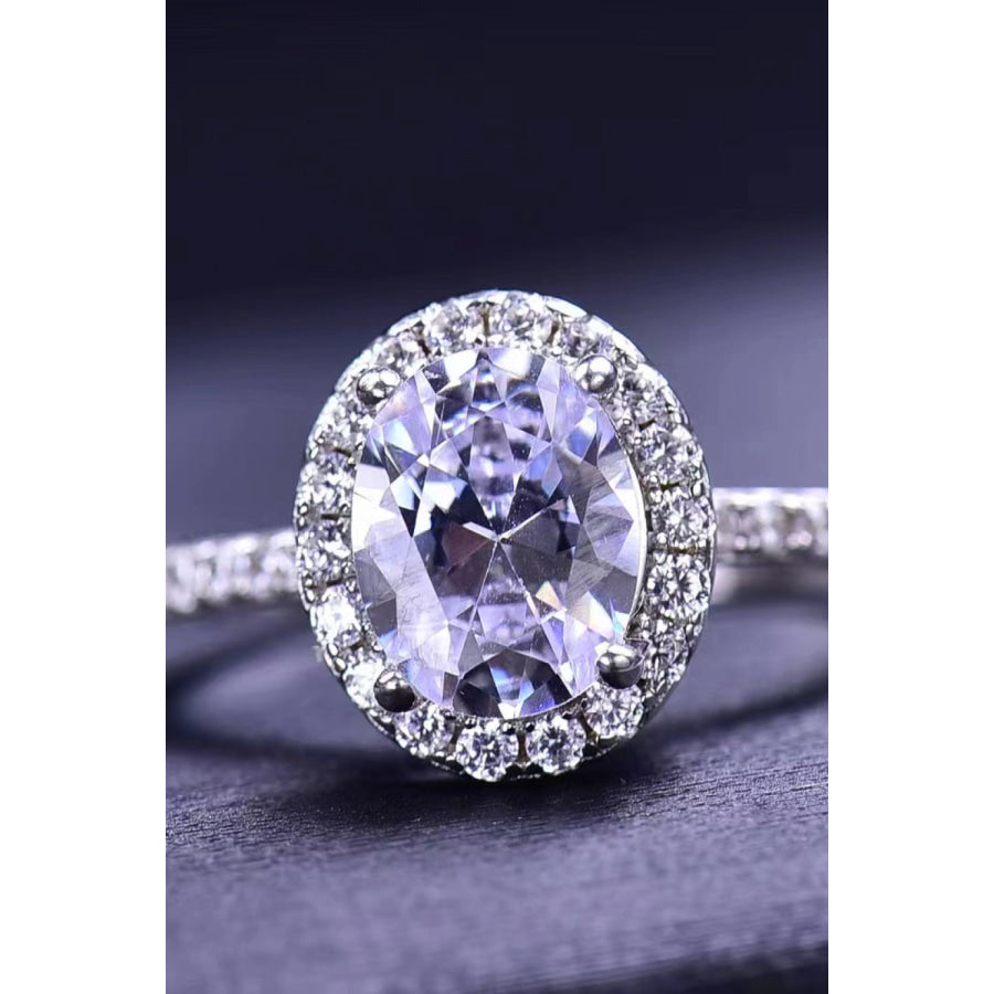 2 Carat Moissanite 18k Platinum-Plated Ring
