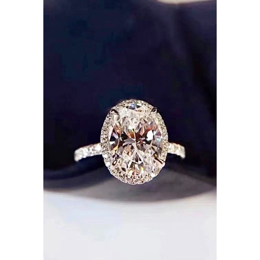 2 Carat Moissanite 18k Platinum-Plated Ring White / 5