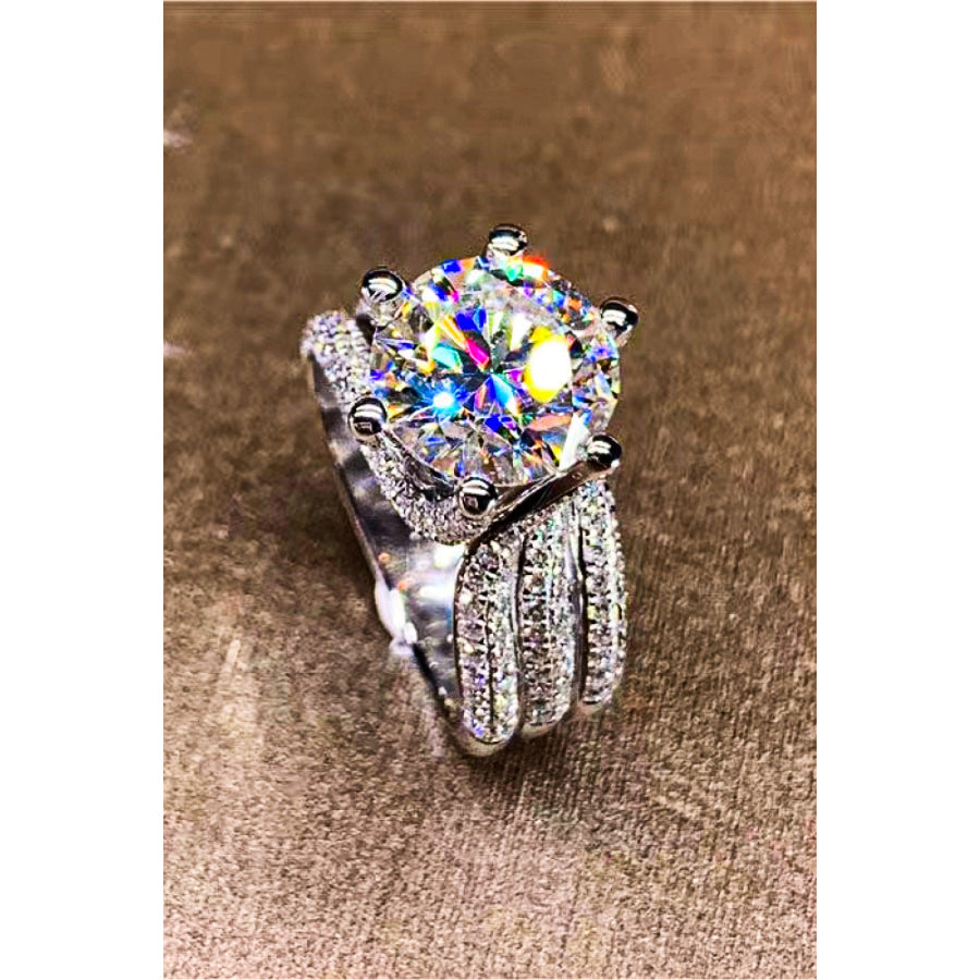 3 Carat Moissanite Three-Layer Ring