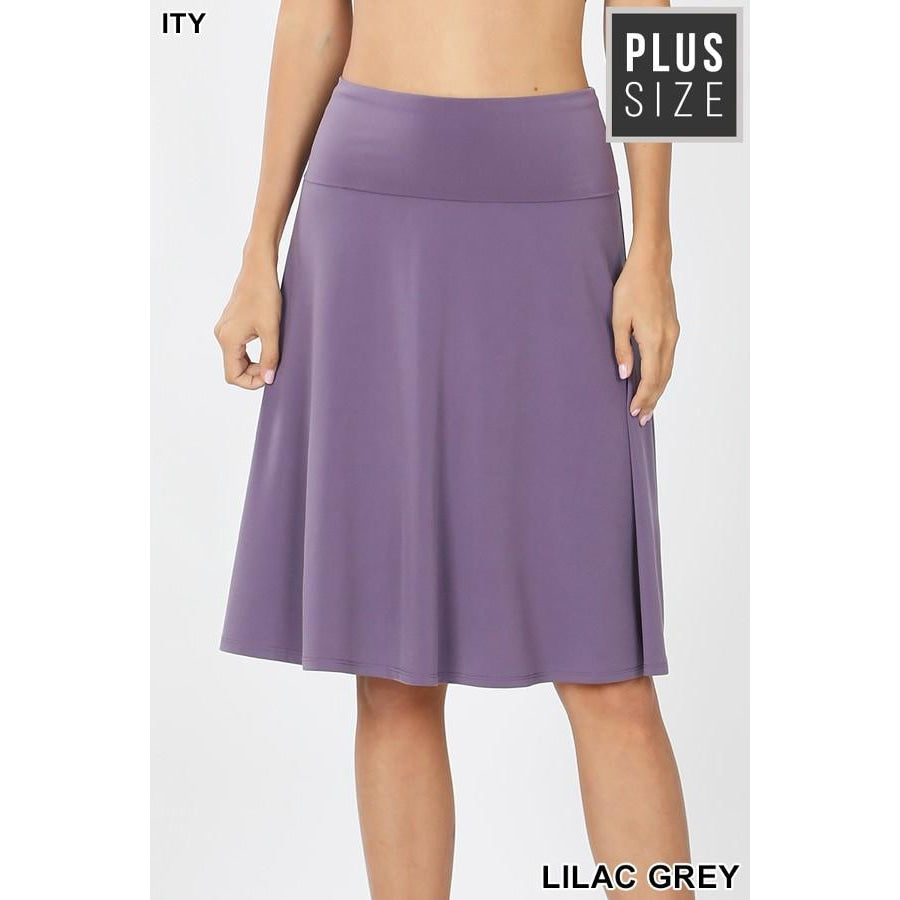 NEW! A-Line Flared Skirt with Fold Over Waist Band Skirts