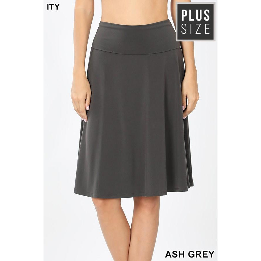 NEW! A-Line Flared Skirt with Fold Over Waist Band Skirts