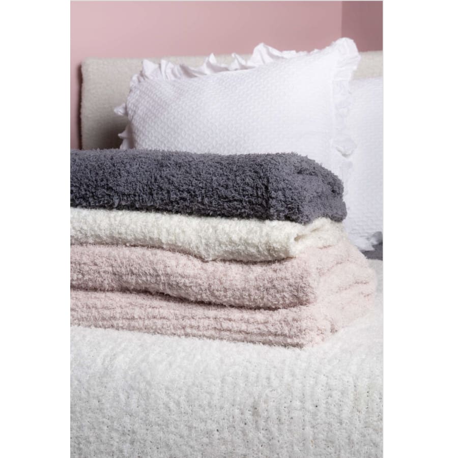 NEW! Berber Fleece Cosy Blanket Powder Pink / 44.5 x 64.0 Accessories