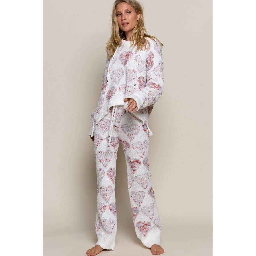 NEW! Berber Fleece Hooded Cosy Top and Matching Bottoms Sleepwear