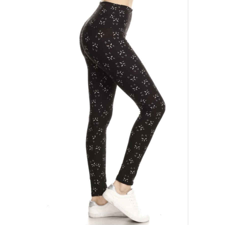 Black Cat Faces Black Cat Faces / OS Leggings
