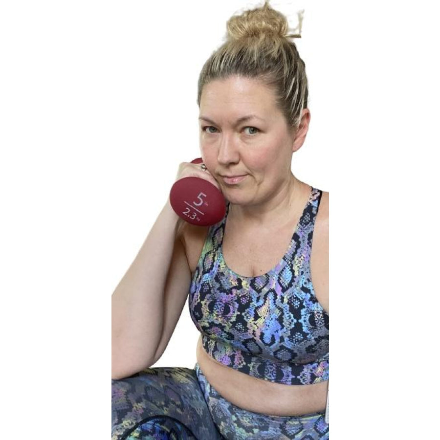NEW! Rainbow Snake Buttery Soft Sports Bra and Leggings Active Wear