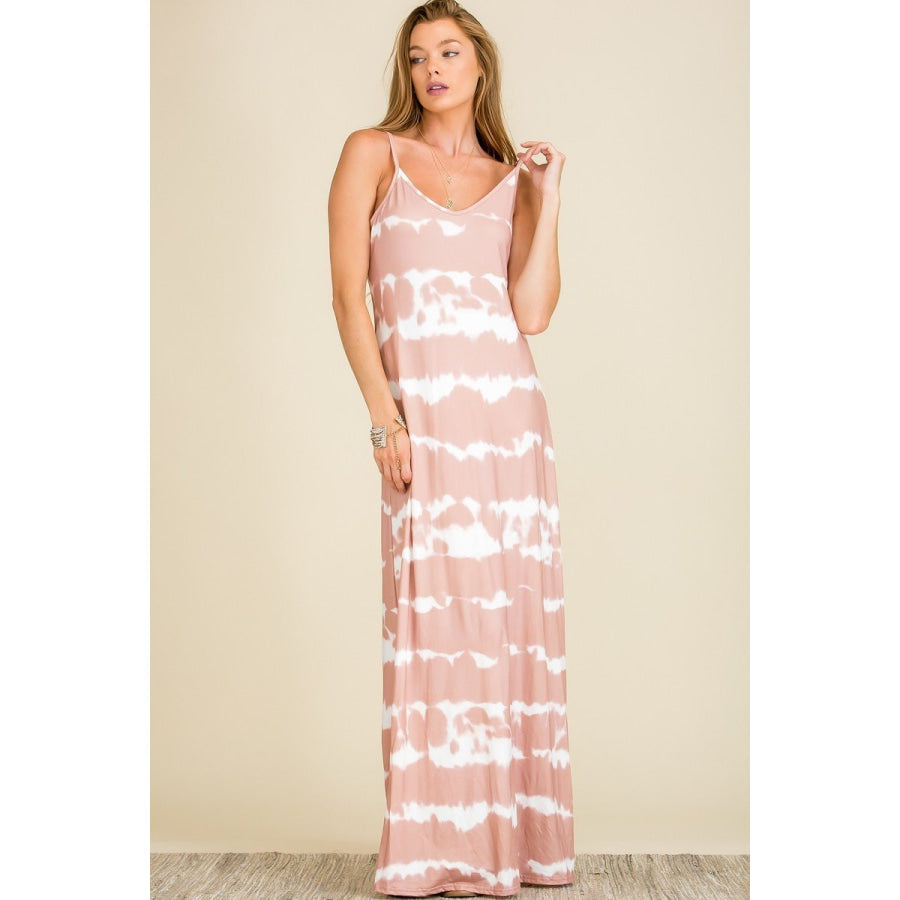 NEW! Buttery Soft DTY Tie Dye Maxi Dress Khaki / S Dresses