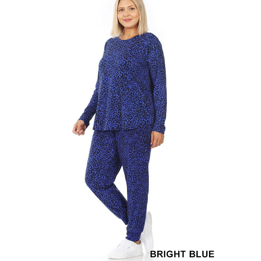 NEW! Buttery Soft Bright Leopard Print Brushed DTY Top and Jogger Set! Tops