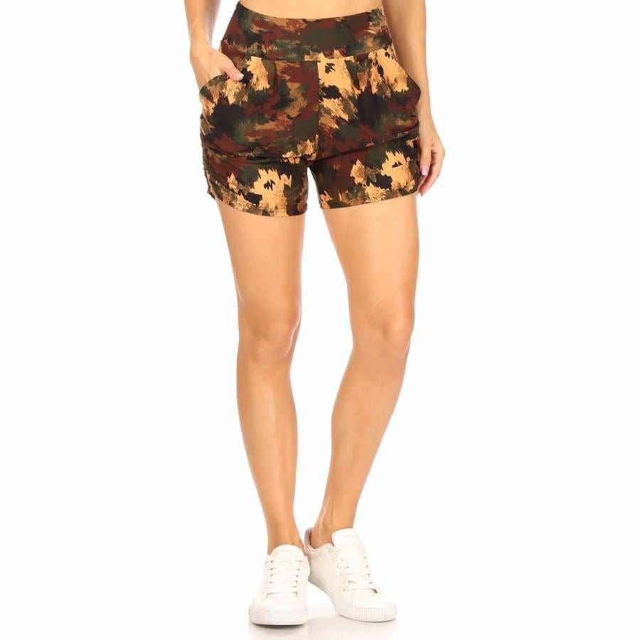 NEW in stock! Buttery Soft High Rise Shorts with Pockets! Camo Streak / S Shorts