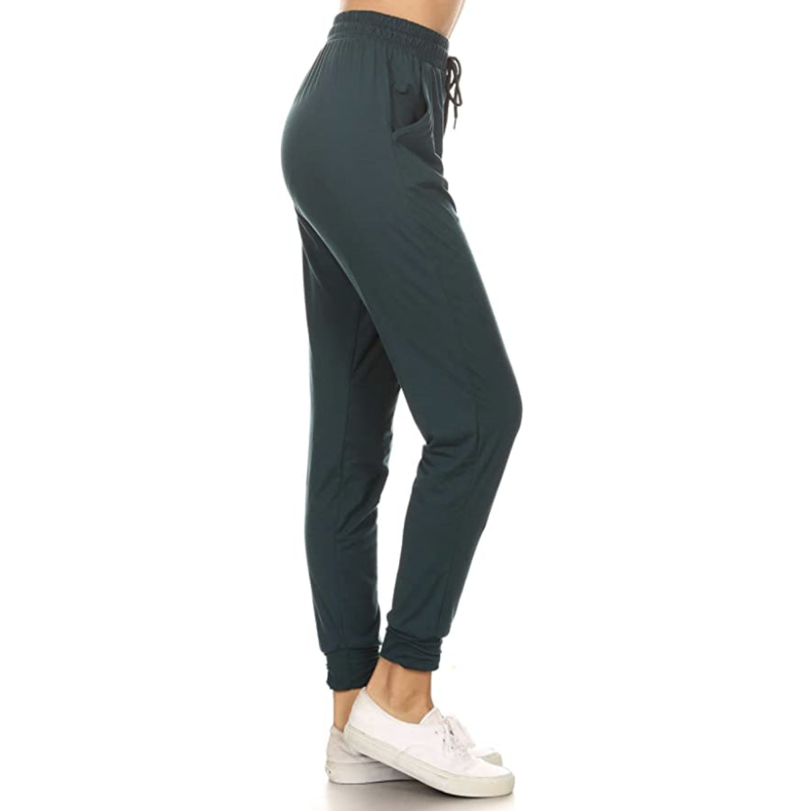 NEW ARRIVAL! Buttery Soft Solid and Printed Joggers! Forest Teal / 1XL Joggers