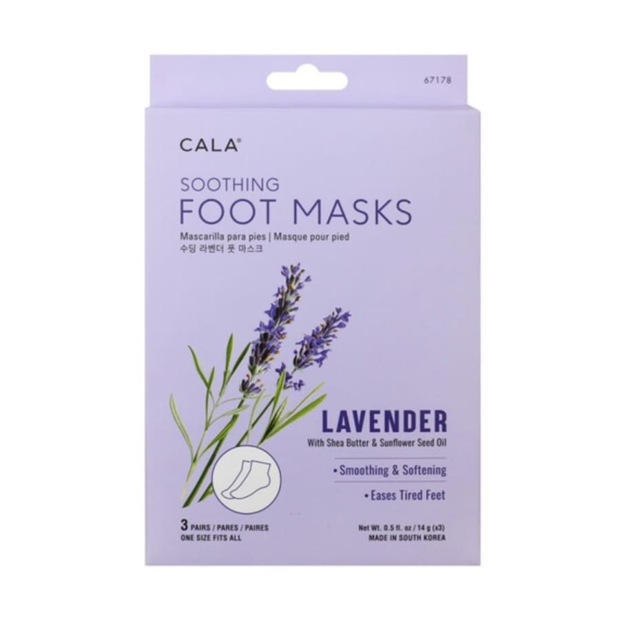 CALA Soothing Foot Masks - Tea Tree or Lavender - Pack of Three Pairs Foot Mask