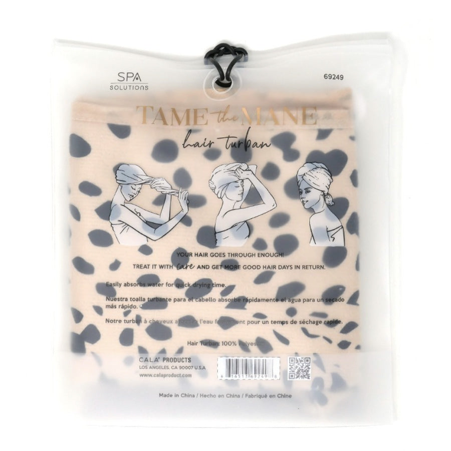 CALA Spa Solutions Tame The Mane Hair Turban - Cheetah Hair turban